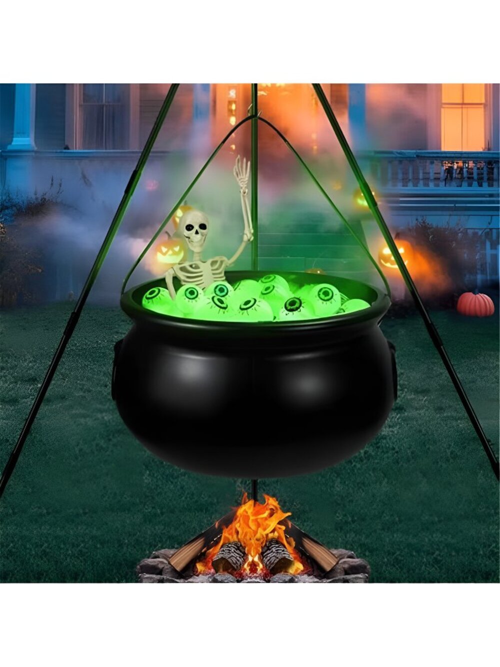 Halloween Outdoor Decorations, Witches Cauldron for Yard Decorations, Witch
